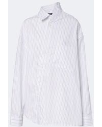 Jacquemus - Cuadro Asymmetric Striped Cotton Shirt - Lyst