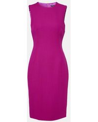 Dolce & Gabbana - Wool Crepe Minidress - Lyst