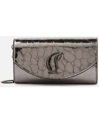 Christian Louboutin - Loubi54 Metallic Leather Wallet On Chain - Lyst