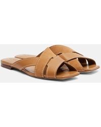 Tod's - Leather Slides - Lyst
