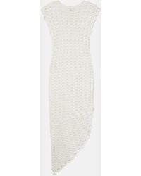 Loulou de Saison - Malena Asymmetric Scalloped Crochet Midi Dress - Lyst