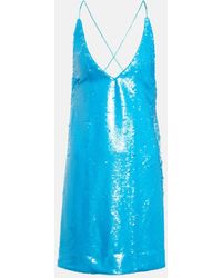 Ganni - Sequined Mini Dress - Lyst