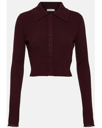 Chloé - Cropped Wool Cardigan - Lyst