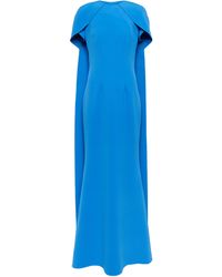 Safiyaa Robe aus Crêpe in Blau Damen Bekleidung Kleider Kleider für formelle Anlässe und Abendkleider 