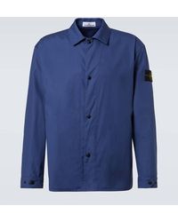 Stone Island - Compass Cotton Canvas Overshirt - Lyst