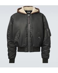 JW Anderson - Hooded Shearling-Trimmed Bomber Jacket - Lyst