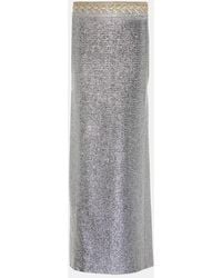 Rabanne - Embellished Maxi Skirt - Lyst