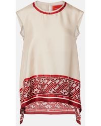 La DoubleJ - Top San Carlo Aus Seiden-Twill - Lyst