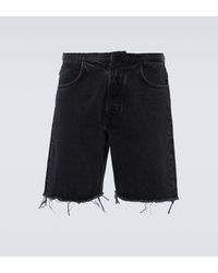 Givenchy - Distressed Denim Bermuda Shorts - Lyst