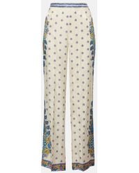 Etro - Trousers With Medallion Motif - Lyst