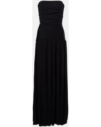 STAUD - Mariana Ruched Jersey Maxi Dress - Lyst