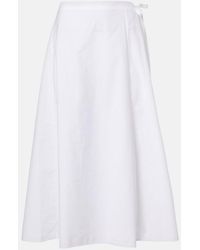 The Row - Fleur Cotton Midi Skirt - Lyst