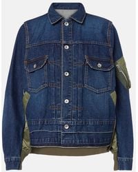 Sacai - Denim Bomber Jacket - Lyst