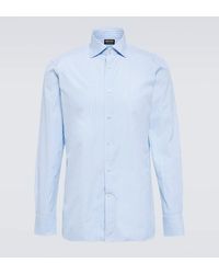 Zegna - Camisa de algodon a rayas - Lyst