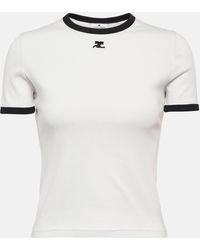 Courreges - T-shirt Reedition en coton a logo - Lyst