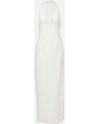SIR. - Halterneck Linen Maxi Dress - Lyst