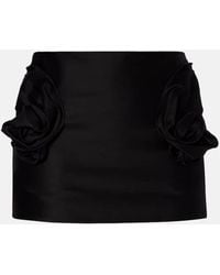 Magda Butrym - Floral-Applique Cotton Miniskirt - Lyst