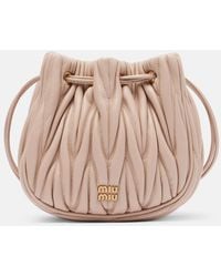 Miu Miu - Matelasse Leather Bucket Bag - Lyst