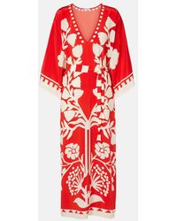 Eres - Holi Belted Printed Silk Kaftan - Lyst