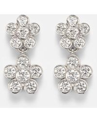 Ileana Makri - Blossom Daisy Duo 18Kt Earrings With Diamonds - Lyst