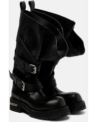 Balenciaga - Venom Leather Combat Boots - Lyst