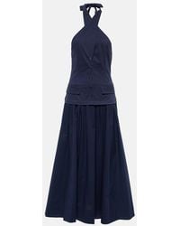 STAUD - Harrington Chino And Poplin Maxi Dress - Lyst