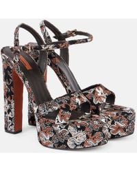 Missoni - Angela Raschel Lame Platform Sandals - Lyst