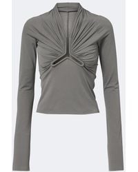 Rick Owens - Allanah Gathered Jersey Top - Lyst