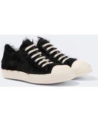 Rick Owens - Low Sneaks Calf Hair Sneakers - Lyst