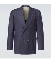 Brunello Cucinelli - Wool, Hemp, And Silk Suit Jacket - Lyst