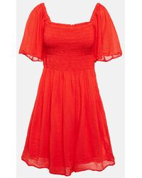 Velvet - Esme Cotton Gauze Minidress - Lyst