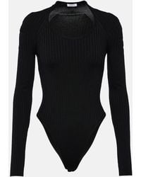 Alaïa - Ribbed-Knit Bodysuit - Lyst