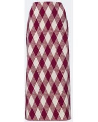 Oscar de la Renta - Argyle Wool-Blend Pencil Skirt - Lyst
