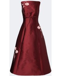Erdem - Mikado Embroidered Satin Cocktail Dress - Lyst