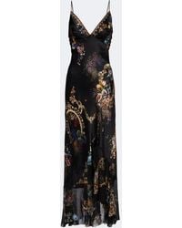 CAMILLA - Floral Silk Satin Slip Dress - Lyst