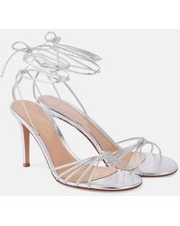 Gianvito Rossi - Gwyneth Metallic Leather Sandals - Lyst