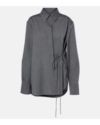 Jil Sander - Belted Wool Shirt - Lyst