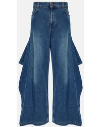 Burberry - High-Rise Wide-Leg Jeans - Lyst