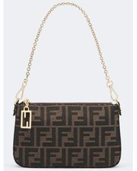 Fendi - Tube Ff Zucca Pouch With Strap - Lyst