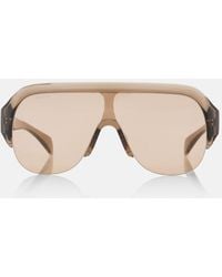 Gucci - Logo Shield Sunglasses - Lyst