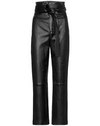Stouls - Katousha Belted Leather Pants - Lyst