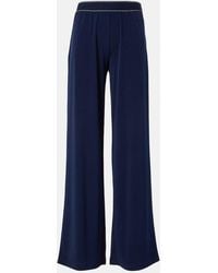 Vince - Mid-Rise Jersey Wide-Leg Pants - Lyst