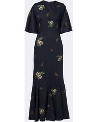 Agua Bendita - Ave Anhelo Floral Linen Maxi Dress - Lyst