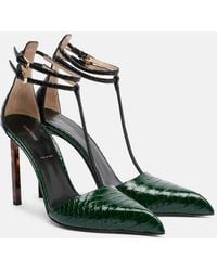 Tom Ford - Snake-Effect Leather Pumps - Lyst