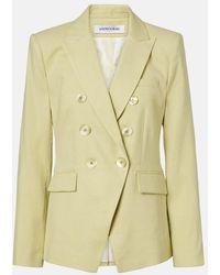 Veronica Beard - Miller Double-Breasted Linen-Blend Twill Blazer - Lyst