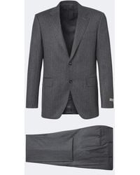 Canali - Chalk Stripe Wool Suit - Lyst