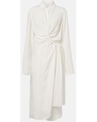 Maison Margiela - Draped Midi Dress - Lyst
