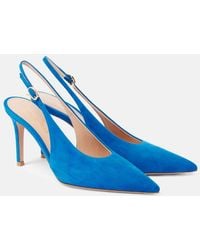 Gianvito Rossi - Robbie Suede Slingback Pumps - Lyst