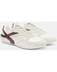 Miu Miu - Gymnasium Suede-Trimmed Sneakers - Lyst