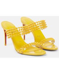 Christian Louboutin - Spike Only 85 Pvc And Leather Sandals - Lyst